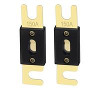 Heschen ANL Fuse ANL-150 Lot de 2 fusibles 150 A pour système audio de voiture Doré et noir