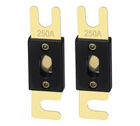 Heschen ANL Fuse ANL-250 Lot de 2 fusibles 250 A pour système audio de voiture Doré et noir