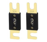 Heschen ANL Fuse ANL-30 Lot de 2 fusibles 30 A pour système audio de voiture Doré et noir