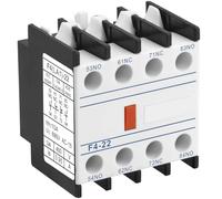 Heschen Blocs de contact auxiliaires pour contacteur CA, F4-22, 4 pôles, contacts 2NO 2NC, montage avant, connexion à vis, compatible avec contacteur AC série CJX2