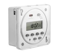 Heschen CN101A Interrupteur SPST avec minuteur programmable et écran numérique LCD 12 V CC 16 A Blanc avec Housse imperméable