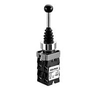 Heschen Commutateur à joystick monolevier, XD2-PA24-CR, SPST, 4NO, Type momentané à 4 directions, Ui AC660V, Ith 10A