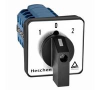 Heschen Commutateur de changement de came rotatif universel SZW26-20/D505.5, 660 V 20 A, ON-OFF-ON, 3 positions, 5 phases, 20 bornes, CE