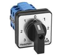 Heschen Commutateur de commutation universel rotatif SZW26-20/ZC.11111.3, 660 V 20 A, 7 positions, 3 phases, 12 bornes, CE
