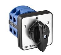 Heschen Commutateur de commutation universel rotatif SZW26-25/D202.2 - Verrouillage 660 V 25 A - On-Off - 3 positions - 2 phases - 8 bornes CE
