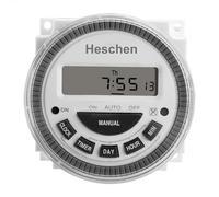 Heschen Commutateur de relais programmable hebdomadaire avec écran LCD numérique CN304, 220-250 VAC 16 A, SPST, 5 broches