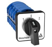 Heschen Commutateur rotatif universel SZW26-63/D404.4 660 V 63 A ON-OFF-ON 3 positions 4 phases 4NO+4NC 16 bornes CE