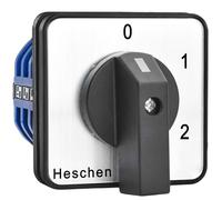 Heschen Commutateur universel de sélection à came rotative, SZW26-40/0-3.3, 660V 40A, 4 positions 3 phases, 12 bornes, CE