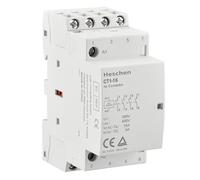 Heschen Contacteur AC domestique, CT1-16, Ie 16 A, 4 broches, quatre normalement ouverts, tension de bobine AC 24 V, montage sur rail DIN 35 mm