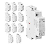 Heschen Contacteur AC domestique, HSR1-25, 2 pôles, Deux normalement fermés, Tension de bobine AC220V/230V, Montage sur rail DIN 35mm (12)