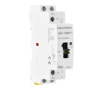 Heschen Contacteur AC modulaire domestique HS1-16M/11 16A 2 pôles, 1NO 1NC, 220 VAC Bobines, montage sur rail DIN 35 mm, avec interrupteur de commande manuel