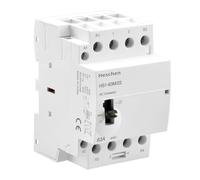 Heschen Contacteur AC modulaire domestique HS1-63M/22 63 A 4 pôles, 2NO 2NC, 220 VAC Bobines, montage sur rail DIN 35 mm, avec interrupteur de commande manuel