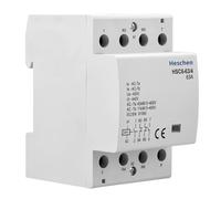 Heschen Contacteur AC modulaire domestique HSC6-63/4, 63 A, 4 broches, 2NC 2NO, bobines 220 VAC 35 mm, montage sur rail DIN pour contrôle de circuit universel