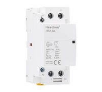 Heschen Contacteur ca domestique, HS1-63, 2 pôles 1NO 1NC, AC 220V / 240V tension de bobine, 35mm montage sur Rail DIN