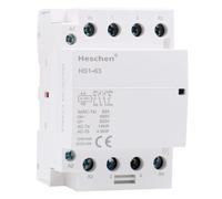 Heschen Contacteur ca domestique, HS1-63, Ie 63A 4 pôles 2NO 2NC, CA 24V Tension de la bobine, 35mm Montage sur rail DIN