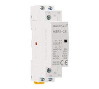 Heschen Contacteur ca domestique, HSR1-25, Ie 25A, 2 pôles deux normalement fermé, AC 24V Tension de la bobine, 35mm Montage sur rail DIN