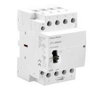 Heschen Contacteur CA modulaire domestique CT1-40M/40 40 A 4 pôles, 4NO, quatre bobines normalement ouvertes, 220 VAC - Montage sur rail DIN 35 mm - Avec interrupteur de commande manuel