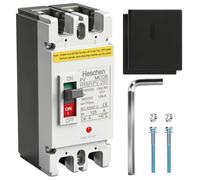 Heschen Disjoncteur DC à boîtier moulé MCCB, 2 Pôles, DC550V, Disjoncteur Photovoltaïque, pour Système Solaire PV Panneaux Solaires Système de Grille (125A,HSM1PV-250)
