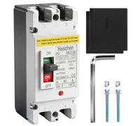 Heschen Disjoncteur DC à boîtier moulé MCCB, 2 Pôles, DC550V, Disjoncteur Photovoltaïque, pour Système Solaire PV Panneaux Solaires Système de Grille (80A,HSM1PV-125)