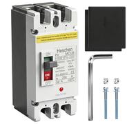 Heschen Disjoncteur DC à boîtier moulé MCCB, 2 Pôles, DC550V, Disjoncteur Photovoltaïque, pour Système Solaire PV Panneaux Solaires Système de Grille (250A,HSM1PV-250)