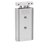 Heschen Double Aluminium Air Cylindre Cxsm 15-50 Guide Rod Plaque Double Rod guidée pneumatique Slide Roulement matelassé 15 mm alésage 50 mm Stroke Double Action