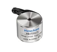 Heschen Électroaimant Aimant solénoïde P20/15, diamètre extérieur : 20 mm, DC 24 V, 2.5 kg/2,5 kilogram
