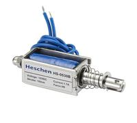 Heschen Électroaimant solénoïde HS-0530B DC12V 4N 10mm Course Push Pull Type Open Frame
