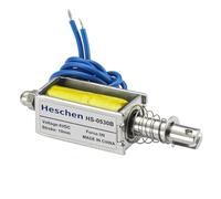Heschen Electroaimant solénoïde HS-0530B DC6V 5N Course 10mm Type de pousser-tirer Cadre ouvert