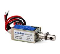 Heschen Électroaimant solénoïde HS-0730B DC6V 1A 5N 10mm course Push Pull Type cadre ouvert