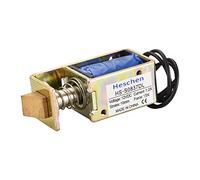 Heschen Électroaimant solénoïde HS-S0837DL DC12V 15N 10mm course Push Pull Type serrure de porte à cadre ouvert