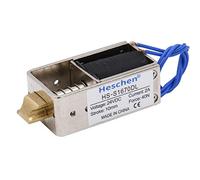 Heschen Électroaimant solénoïde HS-S1670DL DC24V 40N 10mm Course Serrure à tirer à châssis ouvert Serrure de porte à cadre ouvert