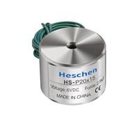 Heschen Électroaimant solénoïde P20/15, OD : 20 mm, DC 6 V, 2,5 kg.