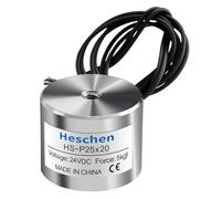 Heschen Électroaimant solénoïde P25/20, OD : 25 mm, DC 24 V, 5 kg.