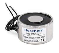 Heschen Électroaimant solénoïde P50/27, OD : 50 mm, DC 24 V, 50 kg.