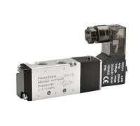 Heschen Électrovanne pneumatique actionnée par solénoïde 4V110-06 24VDC 3W PT1/8 5 voies 2 positions CE