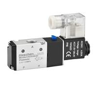 Heschen Électrovanne pneumatique électrique, 3V210-08-NC, 24VAC PT1/4", 2 positions 3 voies, type normalement fermé, électrique à bobine unique pilotée