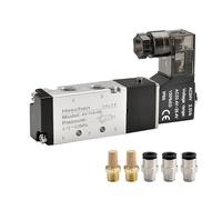 Heschen Électrovanne pneumatique électrique 4V110-06 24VAC 3.0VA PT1/8 5 voies 2 positions CE (article + accessoires)