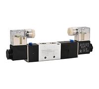 Heschen Électrovanne pneumatique électrique, 4V230-08C, 12VDC, PT1/4", 5 voies 3 positions, CE