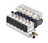 Heschen Électrovanne pneumatique électrique 6, 3V210-08, DC24V, PT1/4, 3/2 voies, silencieux de base de collecteur, ensemble de raccords rapides