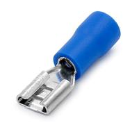 Heschen femelle rapide Déconnecte Vinyle isotherme 4,8 x 0,5 mm câble terminal pour 1,5-2,5 mm² (16-14 AWG) Bleu Lot de 100