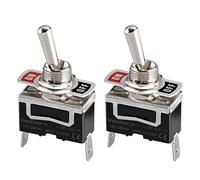 Heschen Interrupteur à bascule en métal C511A SPST maintenu ON/OFF 2 positions 15 A 250 V AC 2 languettes CE (2)