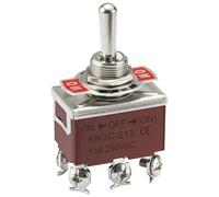 Heschen Interrupteur à bascule en métal, DPDT, ON/OFF/(ON) côté momentané, 3 positions, 15 A 250 VAC, CE