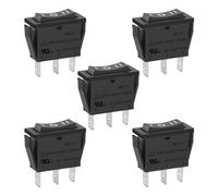 Heschen Interrupteur à bascule On-off-on Spdt 3 bornes 15 A 250 VAC Noir Lot de 5