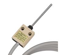 Heschen Interrupteur de fin de course pré-câblé compact, HS-3168, tige en acier inoxydable à ressort hélicoïdal scellé, 1NO 1NC, SPDT, type momentané, AC 250 V 5 A, étanchéité IP67