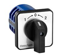 Heschen Interrupteur sélecteur universel à came rotative, LW28-32/B303.3, (ON)-Off-(ON), type momentané, 660V 32A, 3 positions, 3 phases, 12 bornes, CE