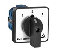 Heschen Interrupteur universel rotatif à cames, SZW26-20/D303.3, 660 V 20 A, ON-OFF-ON 3 positions, 3 phases, 12 bornes, CE
