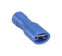 Heschen Lot de 100 bornes de câble femelles à déconnexion rapide en vinyle entièrement isolé, FDFD2-187, 4,8 x 0,5 mm, pour 1,5-2,5 mm² (16-14 AWG), bleu, lot de 100