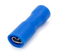 Heschen Lot de 100 bornes de câble femelles en vinyle à déconnexion rapide entièrement isolées 2,8 x 0,5 mm pour 1,5-2,5 mm² (16-14 AWG) Bleu