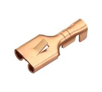 Heschen Lot de 100 cosses à sertir femelle à épissure rapide 6,3 mm Connecteur à sertir non isolé