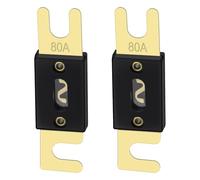 Heschen - Lot de 2 fusibles ANL- 80 A - pour système audio de voiture - noir et doré